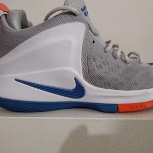 Nike Gray and Blue Athletic Shoes with Breathable Upper